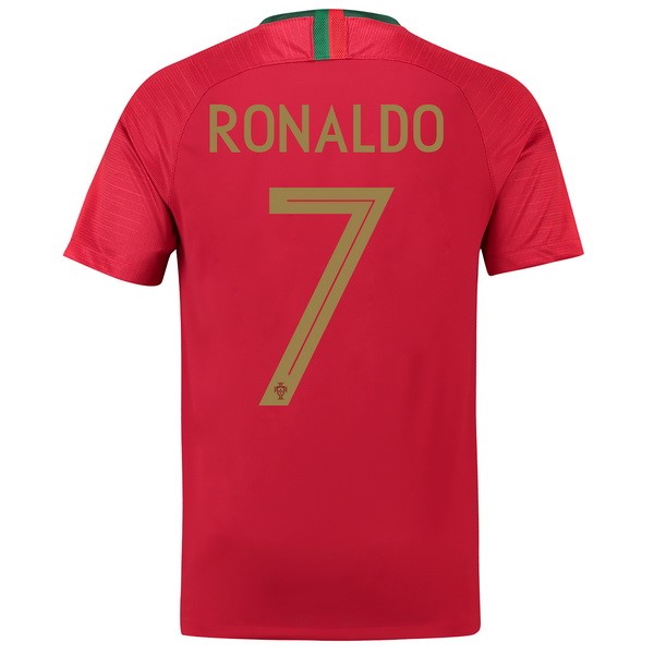 Thailande Maillot Football Portugal Domicile Ronaldo 2018 Rouge